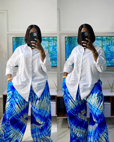 Ensemble femme chic : Pantalon et robe élégants