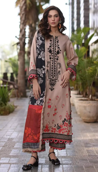 Poshima VOL-II | Unstitched Embroidered Leather with Wool Shawl