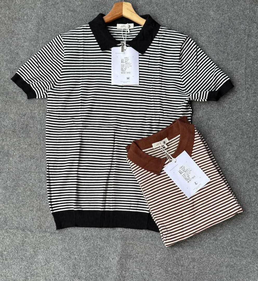 Chemises polo à rayures homme