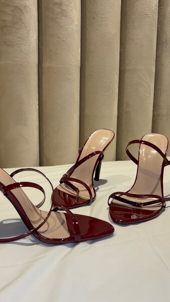 Wine heels sandals