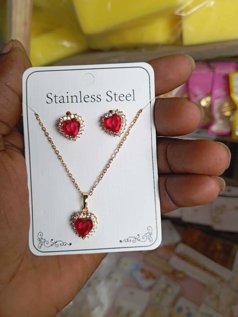 Parure Cœur Inoxydable