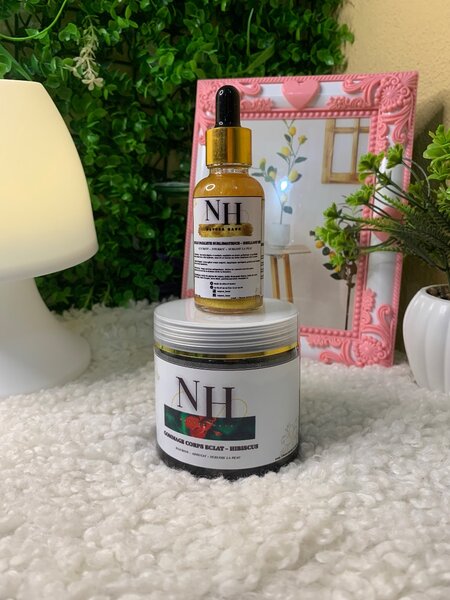 Huile pailletée et gommage