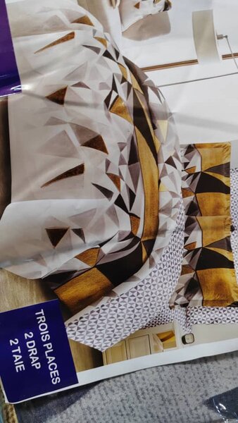 Parure de lit moderne à motifs géométriques