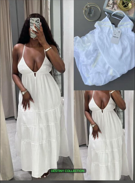 Robe Longue Blanche Élégante