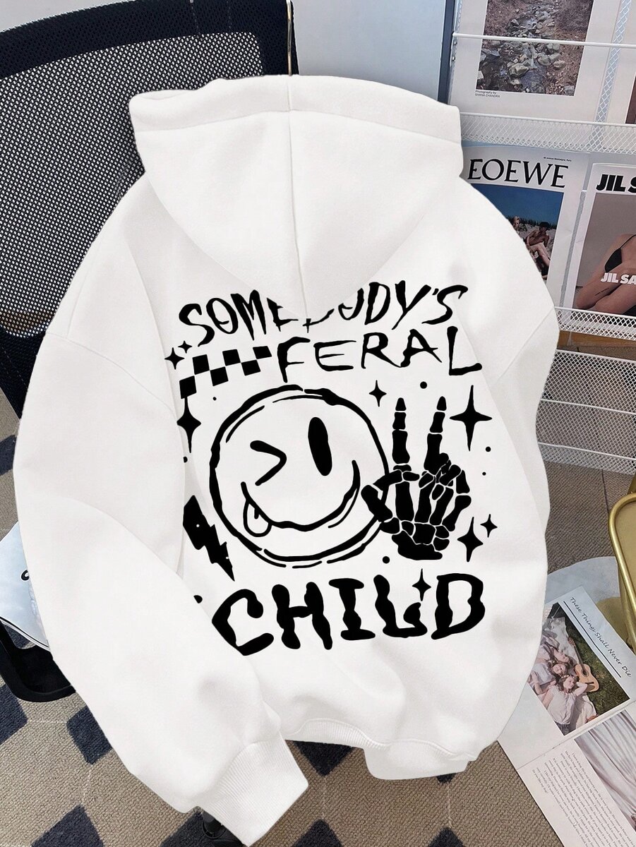 Sweat à capuche graphique tendance