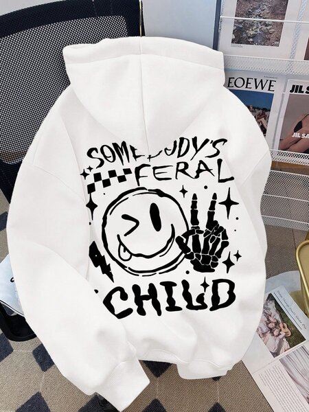 Sweat à capuche graphique tendance