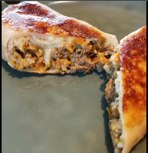 Crêpe salée à la viande hachée