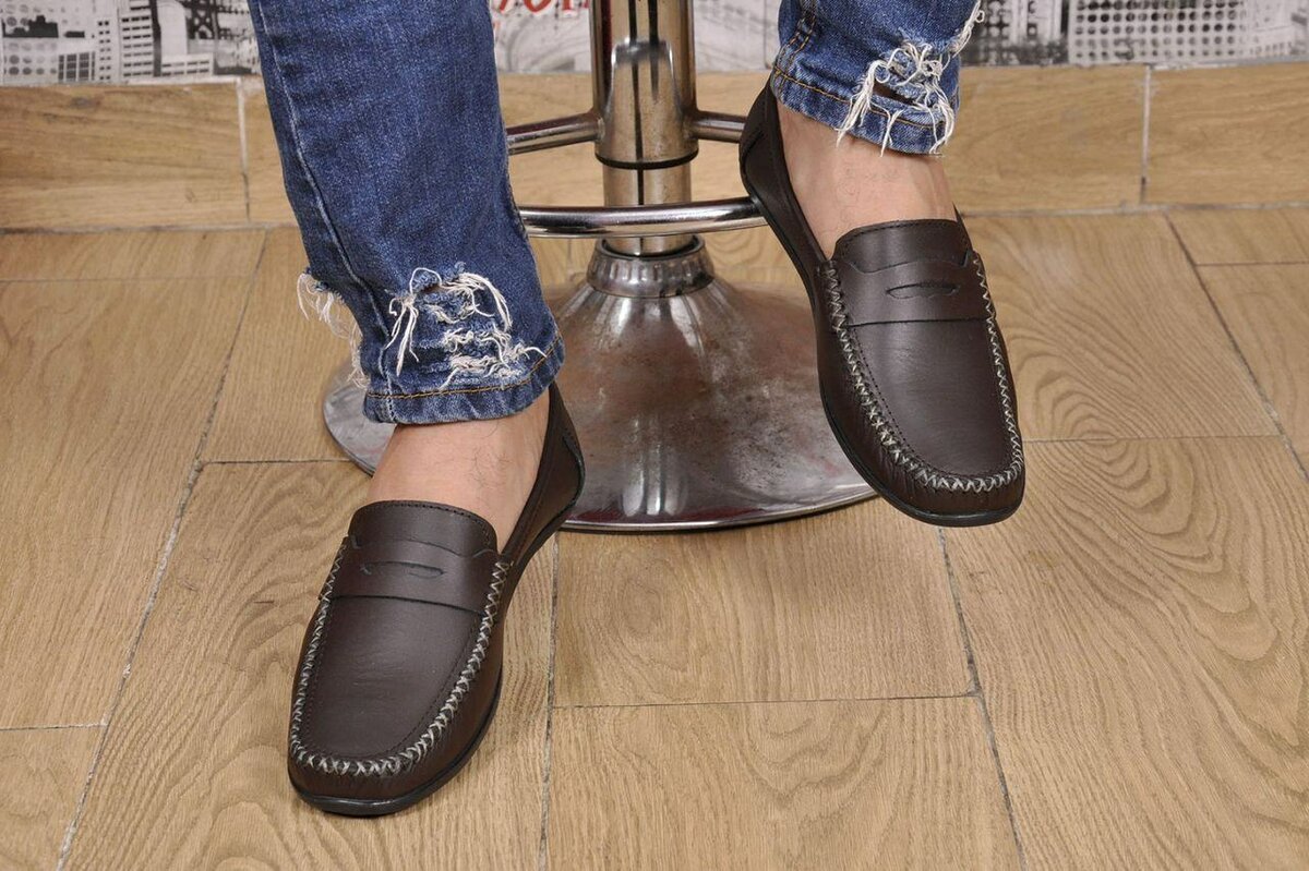 Mocassins en cuir pour hommes
