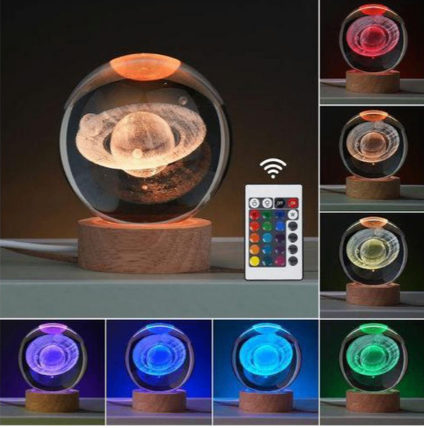 Lampe de Planète 3D LED