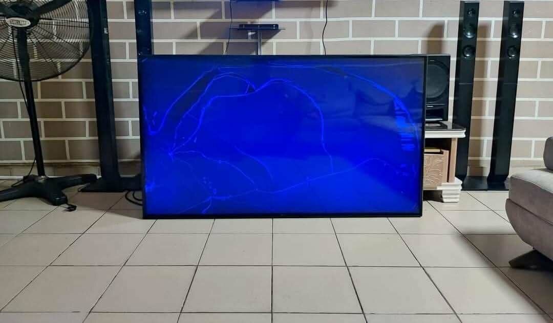 TV LG 65" avec écran FISSURÉ