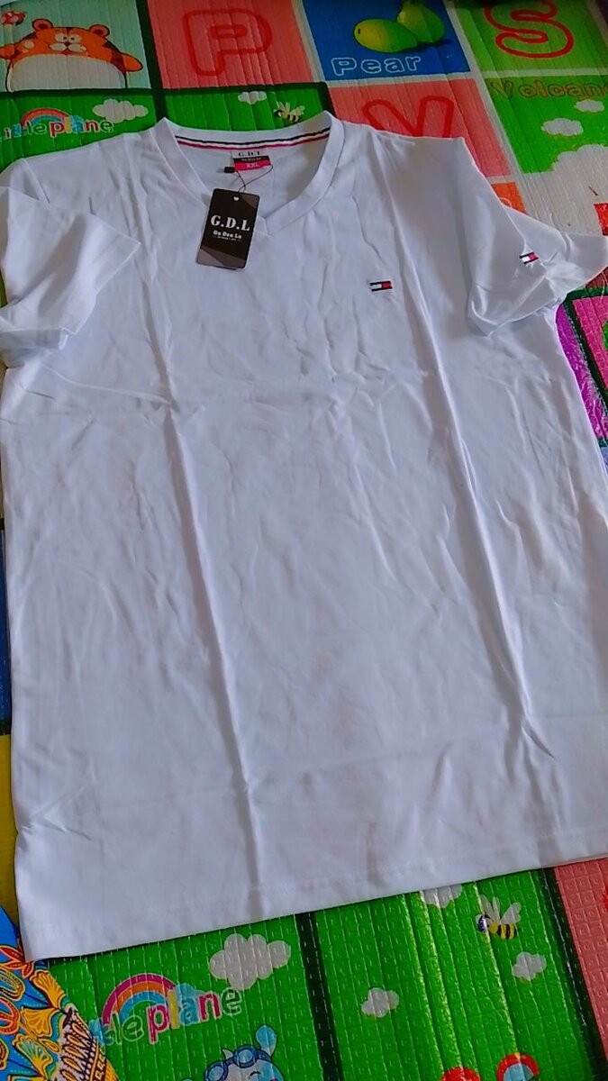 T-shirt blanc en coton