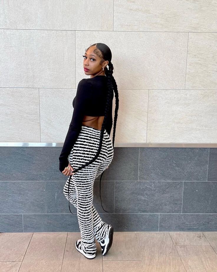 Pantalon rayé moderne