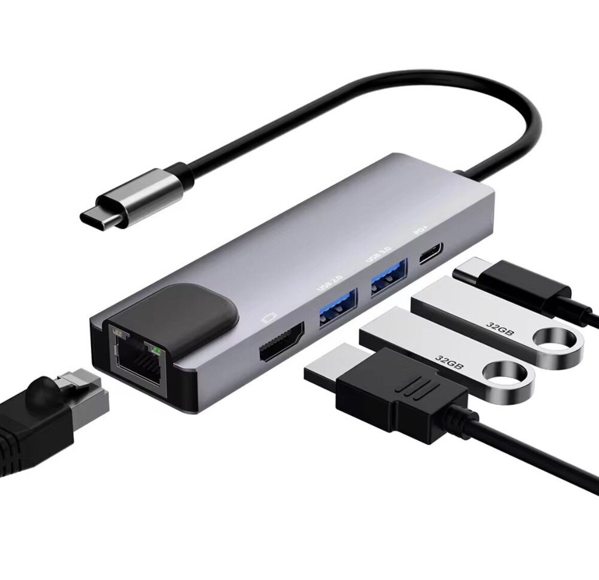 Adaptateur USB-C 5 en 1