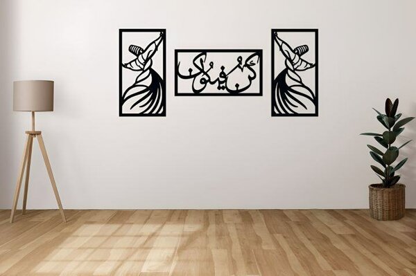 3d wooden fabi wall clock