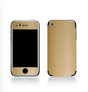 Iphone 3G Gold Brushed Metal Texture Mobile Skin