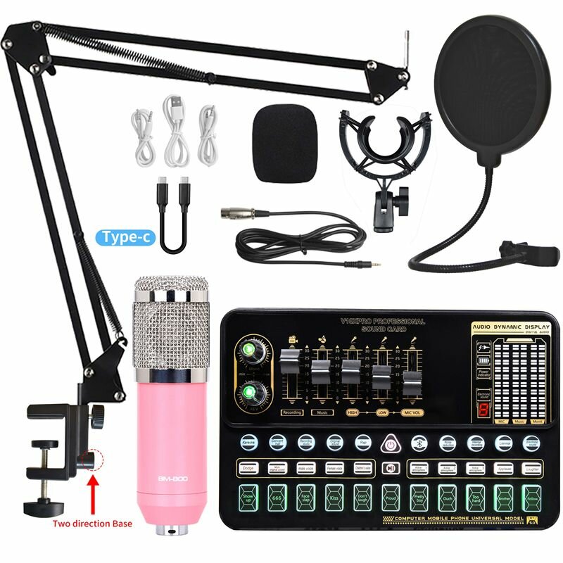 BM900 Microphone set with V10x pro sound card