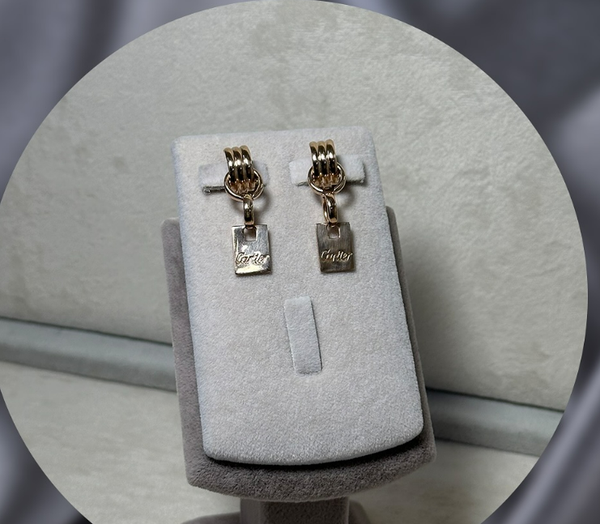 Золотые серьги Cartier