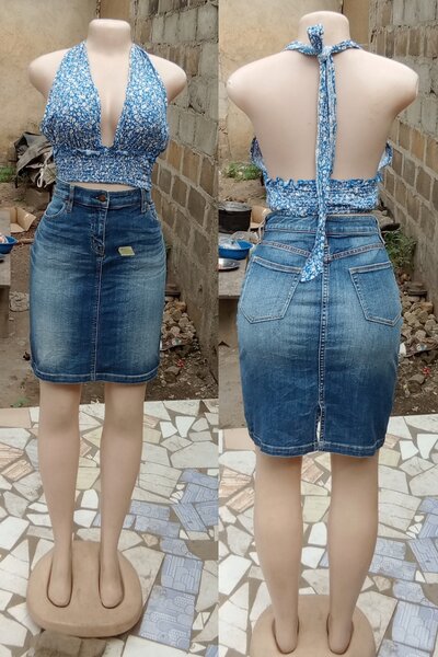 Jupe Crayon en Jean Élégante