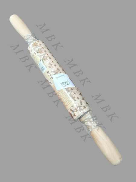 Rouleau à pâtisserie motifs bois