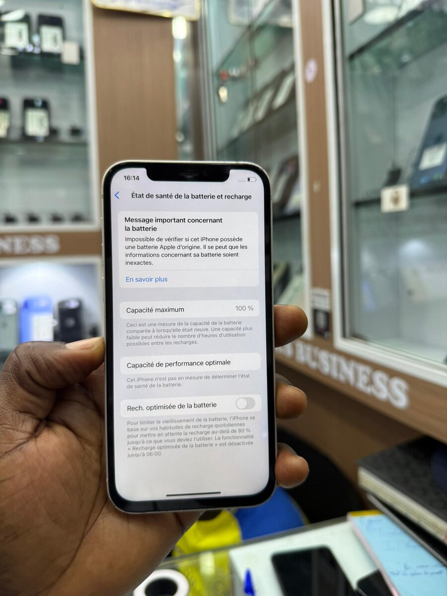 12 simple 128Go message écran