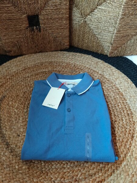 Polo bleu pour homme Celio