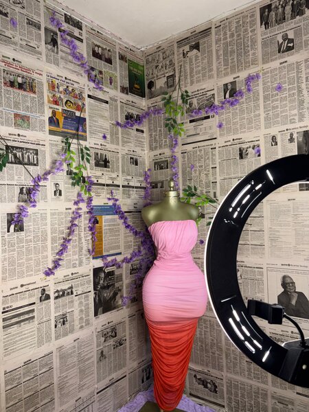 Robe moulante bicolore élégante