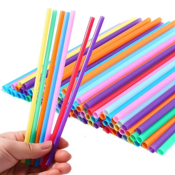 3 Packet de 100 Pailles coloré