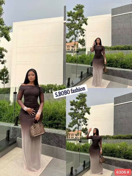 Robe longue dégradée élégante