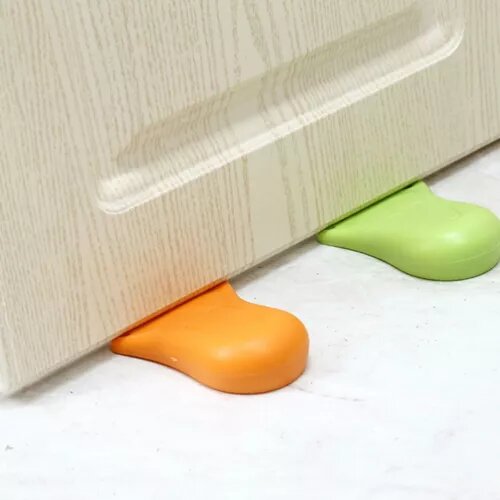 Door stoppers pack of 2 foot shape attractive door stopper