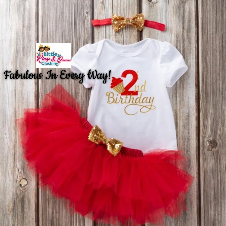 Children's red clothing two-piece