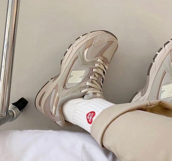 Baskets confort beige unisexe