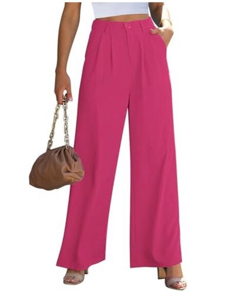 Pantalon tissu rose