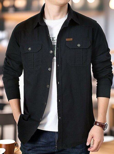 Chemise noire pour homme