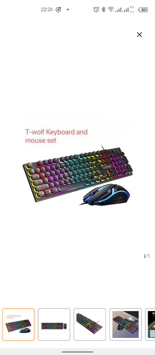 Clavier Gamer RGB avec Souris