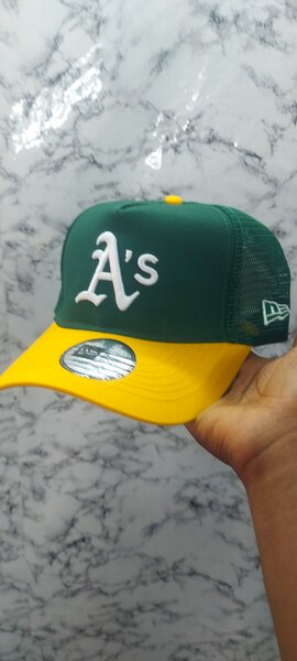 Casquette New Era MLB A's vert et jaune