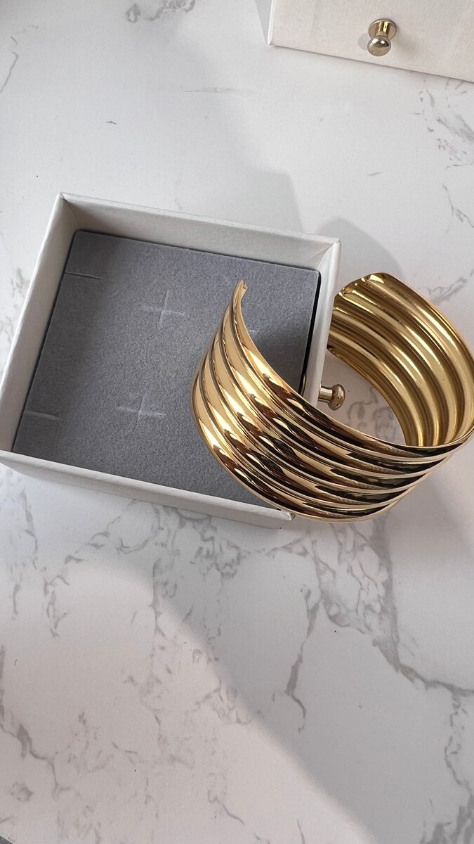 Bracelet large doré