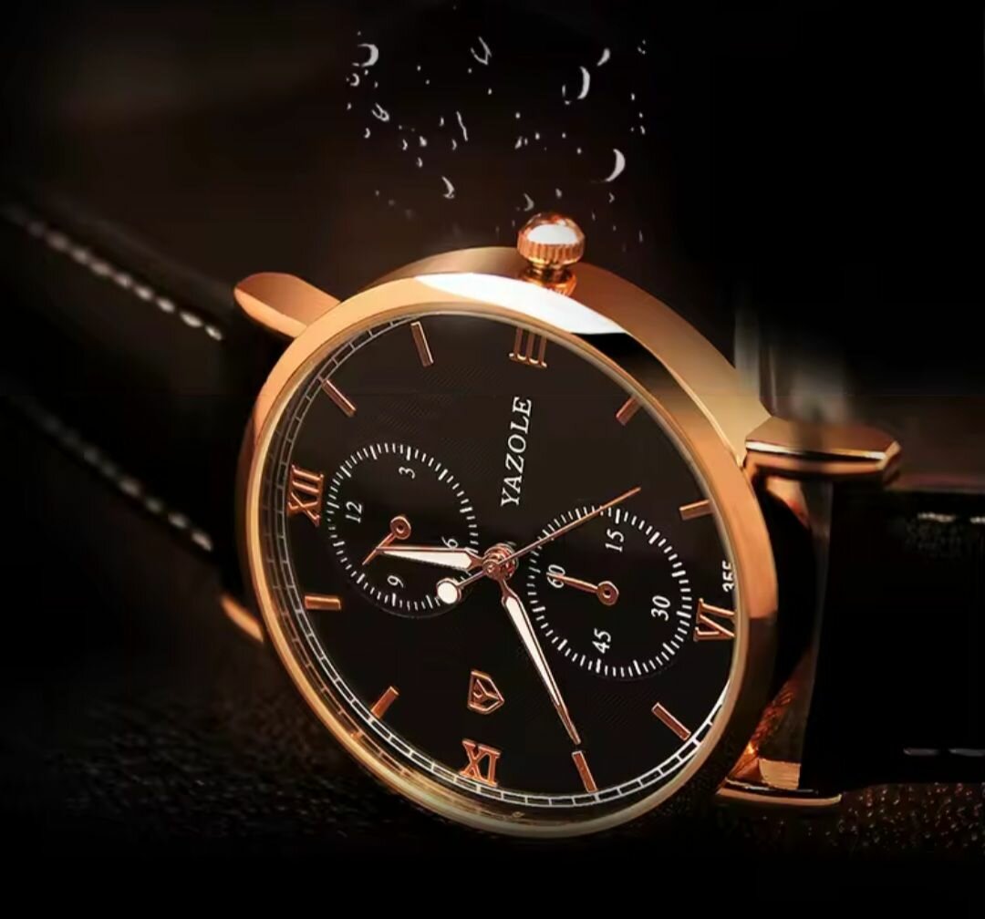 YAZOLE Mens Leather Watch