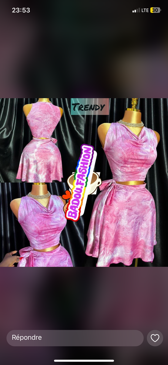 Robe d'été rose élégante