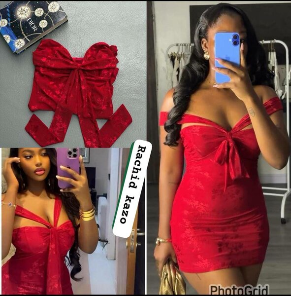 Robe Rouge Éclatante Fêtes