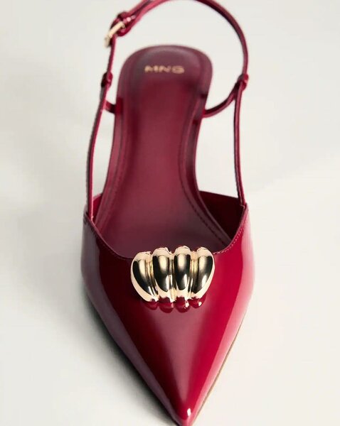 Mango High-Heel Shoe with Metallic Details 