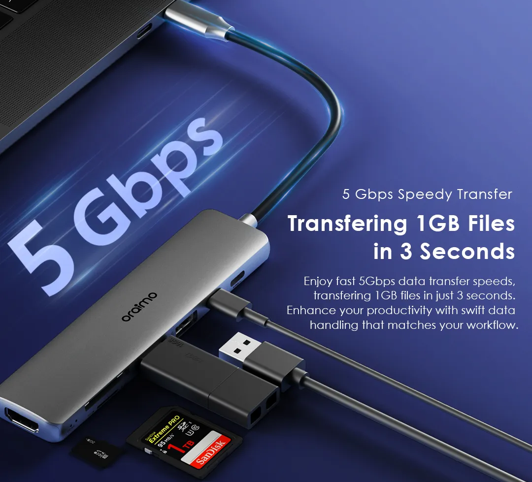 Hub USB 7-en-1 Oraimo