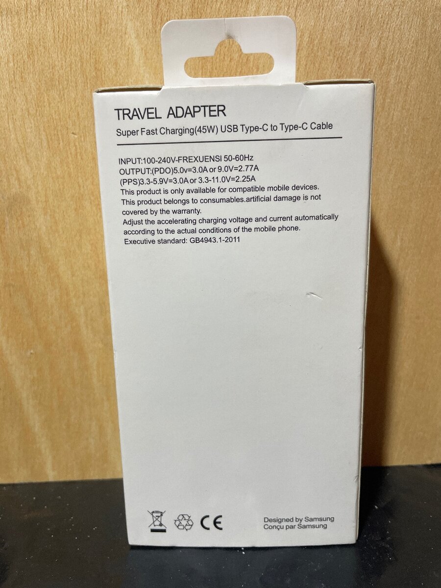 Chargeur Rapide 45W USB-C Samsung