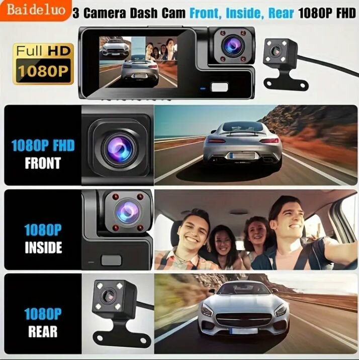 Baideluo HD front camera 1080P& Built-in camera 480P& Rear