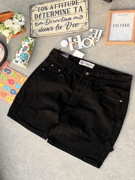 Shorts en jean noir tendance