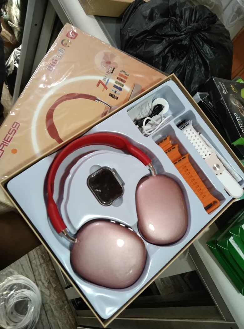 Watch with headset and scrubs