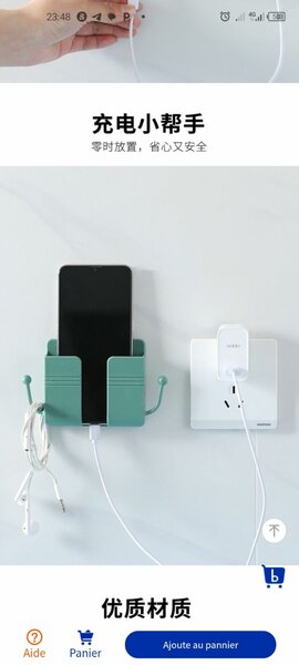 Support mural multi-usage adhésif