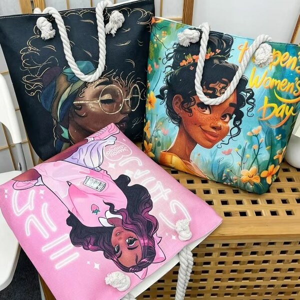 Boho Canvas Tote Bags