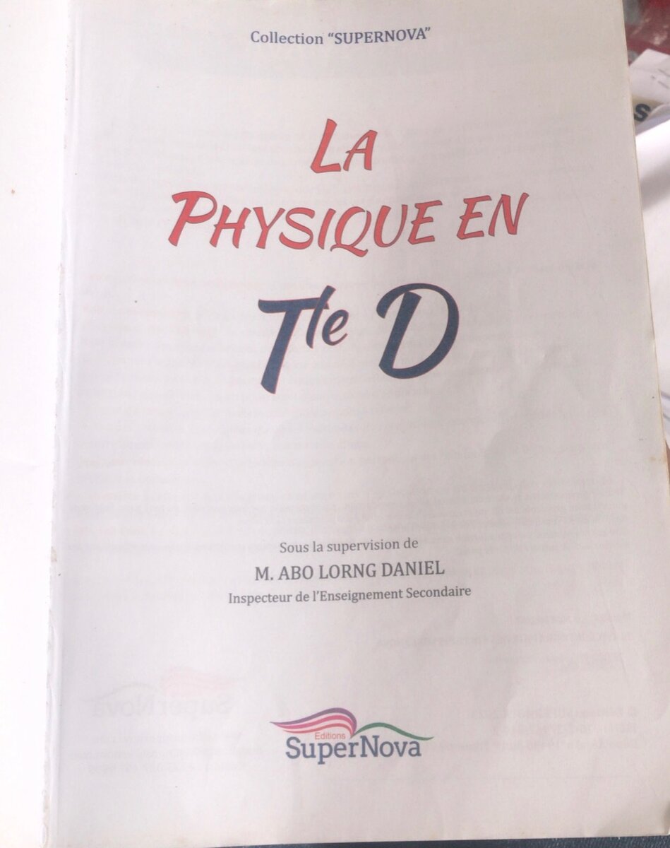 Livre Physique Terminale D