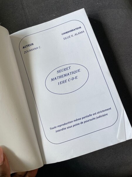 Livre Maths 1ère CDE