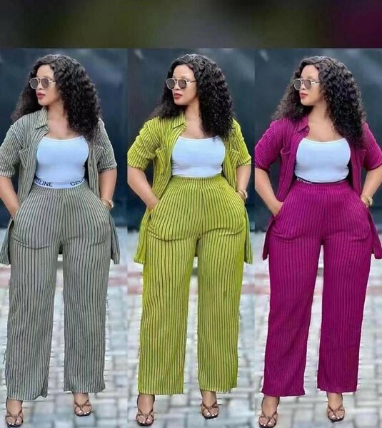 Ensemble femme à rayures